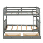 Bunk Bed With Ladders And 2 Storage Drawers