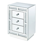 Mallika - Accent Table - Mirrored & Faux Crystals