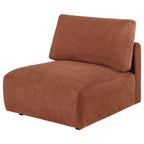 Elysia Chenille Upholstered Modular Armless Chair Coral