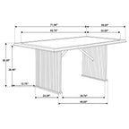 Sherwood 72-inch Rectangular Dining Table Brown