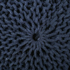 Bordeaux - Knitted Round Pouf Ottoman, Floor Cushion