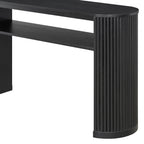 Console Table With Fluted Legs, Open Shelf