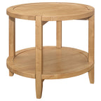 Camillo 2-piece Round Coffee and End Table Set Maple