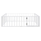 Metal Floor Bed Frame With Fence And Door