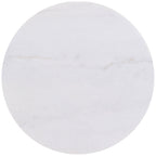 Jason 2-piece Round White Marble Coffee Table Set Honey Brown