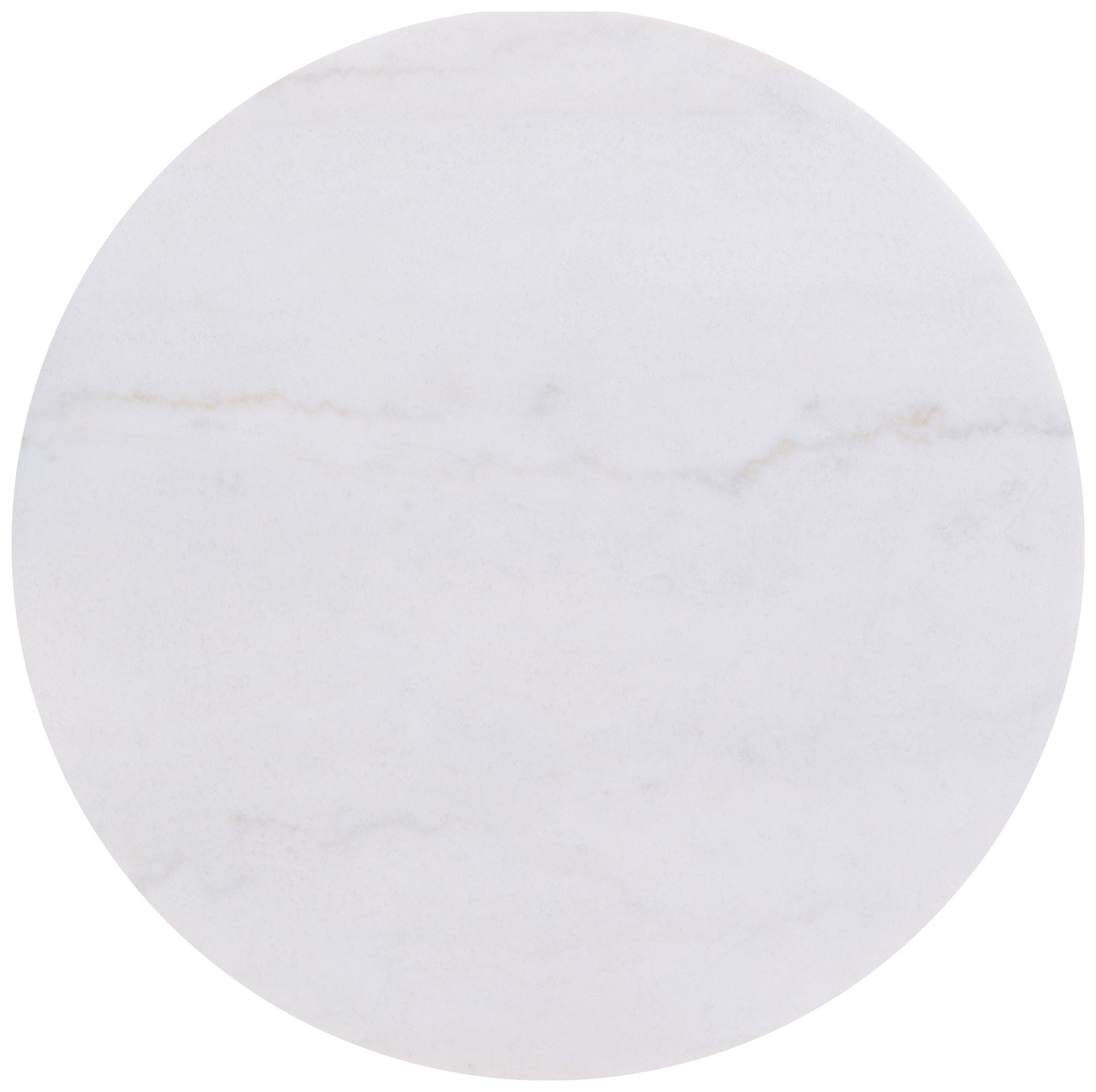 Jason 2-piece Round White Marble Coffee Table Set Honey Brown