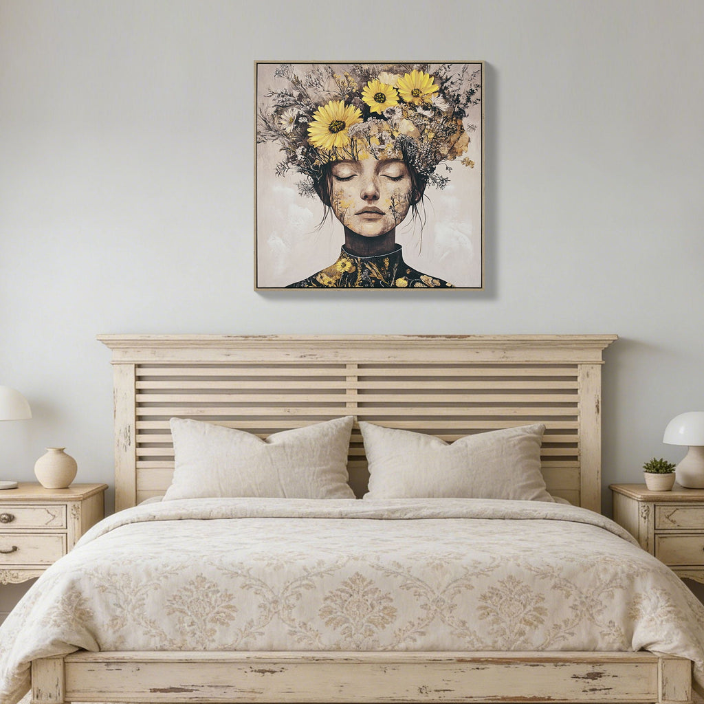 Beauty Posters Beauty Lady Wall Art Floral Canvas Artwork For Living Room - Ginger