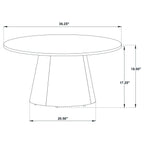 Franklin 36-inch Round Pedestal Coffee Table Grey and Dark Brown