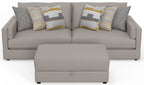 Trevor - Extra Deep Oversized Sofa With Included Storage Cocktail Ottoman