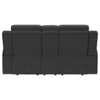 Brentwood Upholstered Reclining Loveseat Dark Charcoal