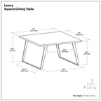 Lowry - Handcrafted Square Dining Table