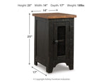 Valebeck - Chair Side End Table - Black / Brown