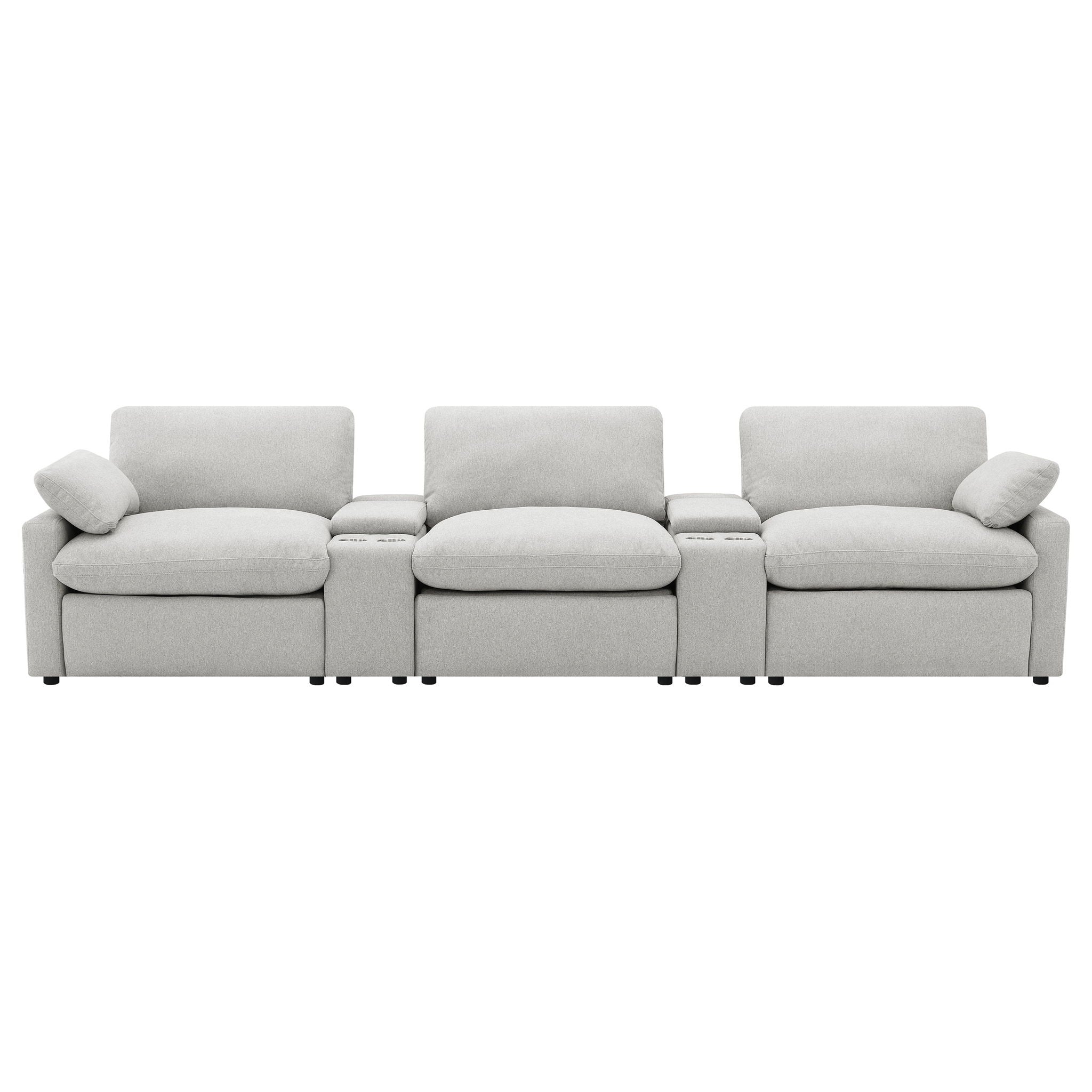 Collins 5-Piece Power Reclining Home Theater Seating Grey