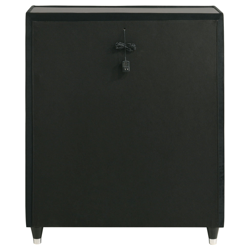 Lorient 5-drawer LED Chest of Drawers Black