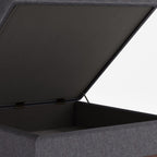 Owen - Square Coffee Table Storage Ottoman - Slate Gray