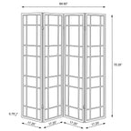 Catabella 4-Panel Room Divider Folding Shoji Screen Floral