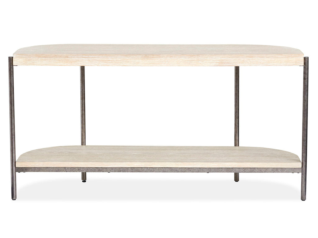 Jennings - Demilune Sofa Table - Edgecomb Gray And Weathered Antique Nickel