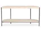 Jennings - Demilune Sofa Table - Edgecomb Gray And Weathered Antique Nickel