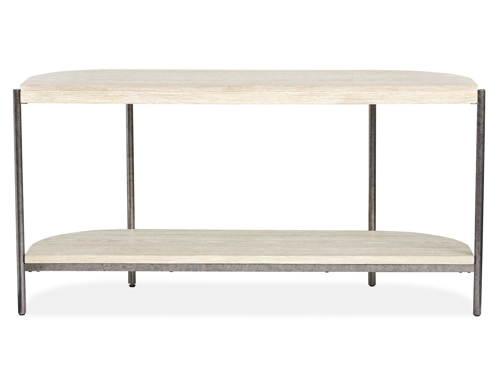 Jennings - Demilune Sofa Table - Edgecomb Gray And Weathered Antique Nickel