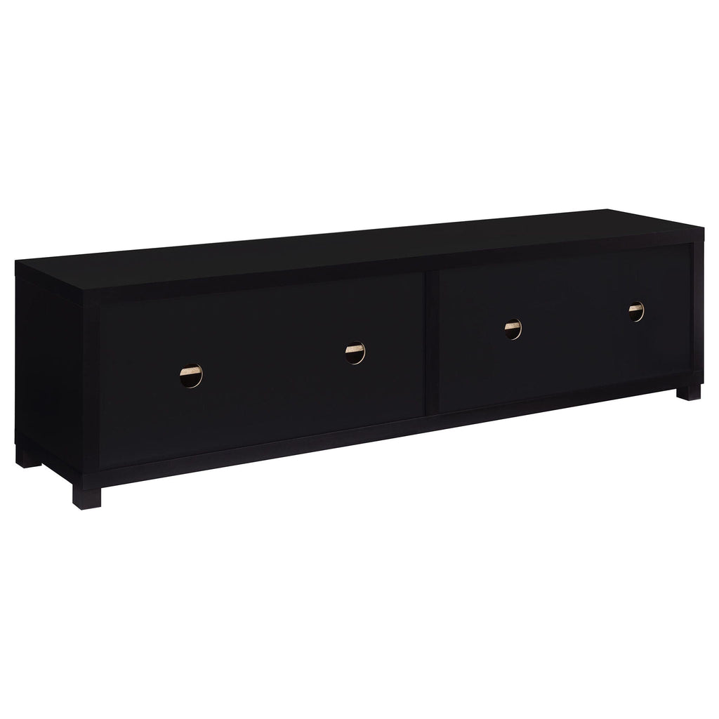 Sachin 4-door Engineered Wood 79-inch TV Stand Black
