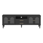TV Stand For TVs Up To 75", Entertainment Center Media Console For Living Room - Black