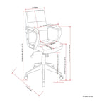 Brewer - Swivel Office Chair - Distressed Blue