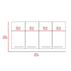 Wall Cabinet Four Doors, With Two Internal Shelves And Internal Plate And Glass Organizer - White