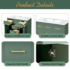 Bathroom Vanity With Sink Combo Set, Modern Bathroom Cabinet With 4 Drawers