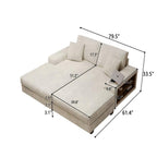 Convertible Sectional Sofa, Sleeper Oversized Living Room Lounge