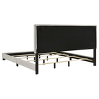 Dorian Fabric Upholstered Eastern King Panel Bed Cream