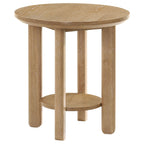 Ottowa 3-piece Round Wood Coffee Table Set Light Oak