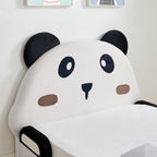 Twin Size Cute Panda Shaped Kids Bed - White / Black