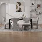 Armless Curved Back Accent Chairs