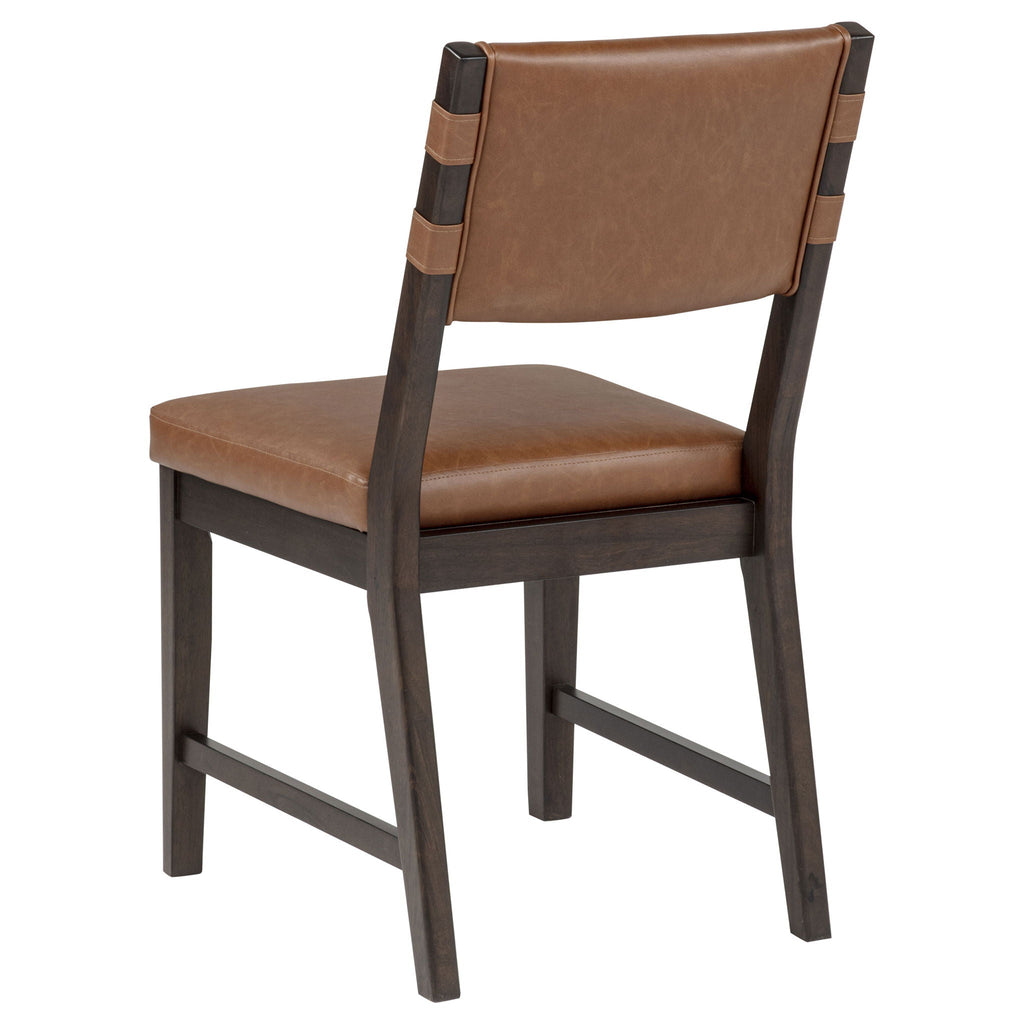 Tegan Faux Leather Upholstered Dining Side Chair Cognac (Set of 2)