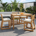 Patio Bar Set With Ergonomic Chairs