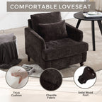 Modern Mid Century Wood Frame Armchair With Tufted Design