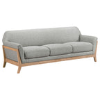Vaughn 3-piece Fabric Upholstered Flared Arm Sofa Set Grey