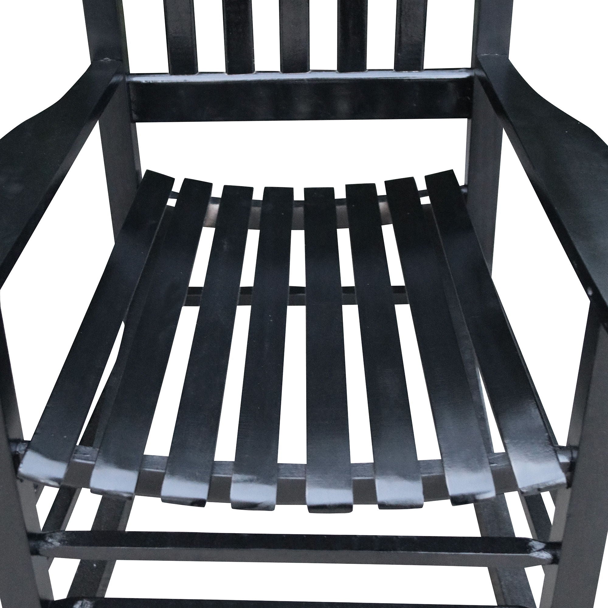 Classic Wooden Porch Rocker Chair Populus Wood Comfortable Design