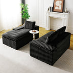 Modular Sofa, Convertible Twin Seat With Chaise Lounge