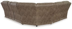 Ravenel - 3-Piece Power Reclining Sectional With Raf Power Reclining Loveseat With Console - Faux Leather - Fossil