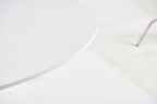 Table Mid-Century Dining Table For 4 - 6 People With Round Table Top, Pedestal Dining Table, End Table Leisure Coffee Table, Cross Leg
