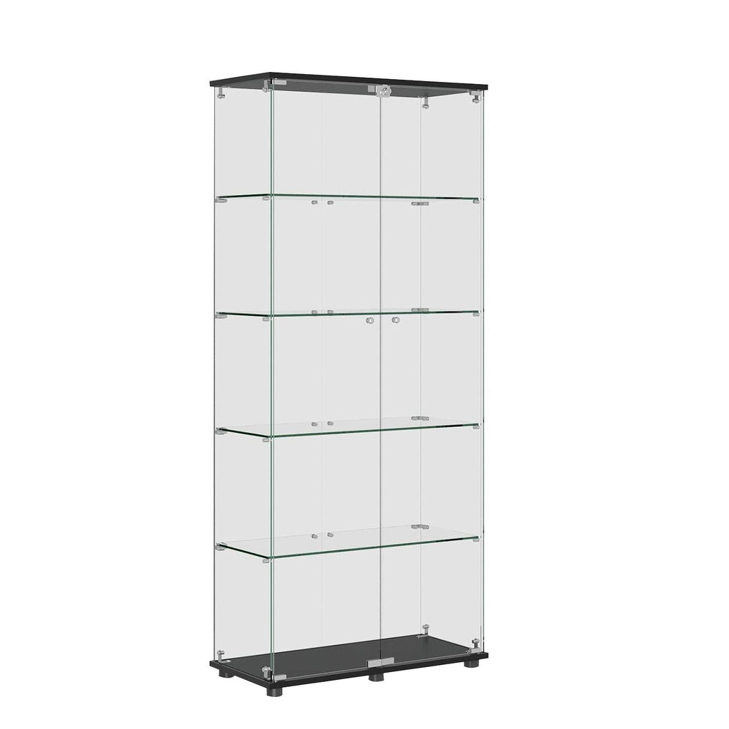 Display Cabinet With Shelf Double Doors And Lock