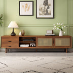 TV Stand For TVs Up To 85", Media Console With 2 Drawers - Walnut