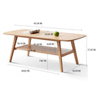 Low Coffee Table With Storage Shelf