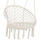 Macrame Hanging Hammock Chair, Rope Swing For Indoor And Outdoor Use