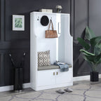 Buck II - Hall Tree - White High Gloss