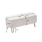 Storage Ottoman Bench For End Of Bed Legs, Modern Camel Faux Fur Entryway Bench Upholstered Padded With Storage For Living Room Bedroom