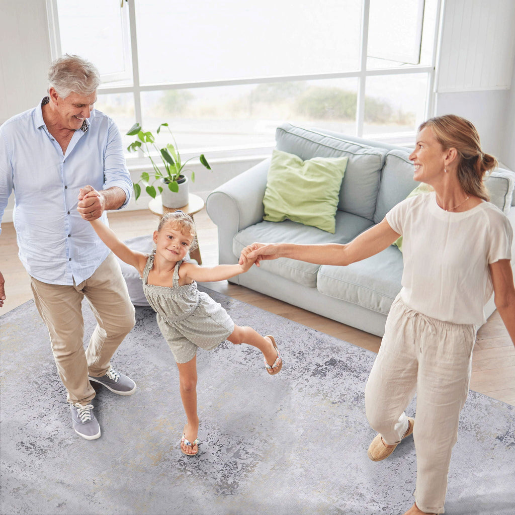 Maval - Abstract Washable Area Rug