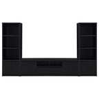 Winfield 3-piece Entertainment Center 78-inch TV Stand Black