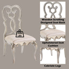 Esteban - Side Chair (Set of 2) - Ivory Velvet & Antique Champagne
